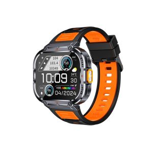 Montre connect&eacute;e de fitness 2 pouces avec moniteur de fr&eacute;quence cardiaque, suivi du sommeil, mesure de la pression art&eacute;rielle et appels Bluetooth - Neuf