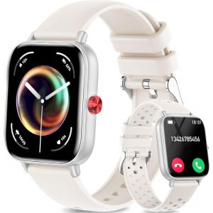 Kal-Montre Connectée Homme Femme, 1.83"" Hd Smartwatch Avec Appel Bluetooth, 100+ Modes Sport/Fréquence Cardiaque/Sommeil/Spo2, Podomètre Montre Intelligente Etanche Ip68 Pour Android Ios, Gris - Neuf