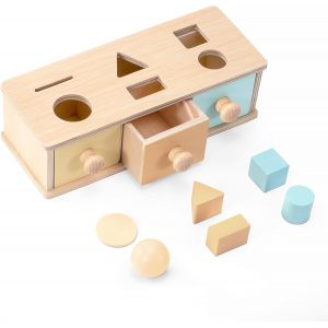 ChenQuanSarl-Jouet Trieur De Formes En Bois, Bo&icirc;te De Permanence D'Objets, Cube De Tri De Formes Jeu Montessori &Eacute;ducatifs Cadeau Pour Tout-Petits Gar&ccedil;on Filles De 1 2 3 4 5 Ans - Neuf