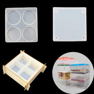 Moulage En Silicone Epoxy Moule Bo&icirc;te De Rangement Box Resin Mold Moules Bijoux Stockage Bibelot Bo&icirc;te Moule En R&eacute;sine Pour Artisanat (Box Resin Molds) - Neuf