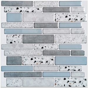 Bleu, art 3D, 5 pièces, colle de carreaux de mur, vinyle cuisine crédence en marbre sticker mural - Neuf