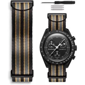 Bracelet De Montre Nato 20mm Compatible Avec Omega X Swatch Moonswatch - Neuf