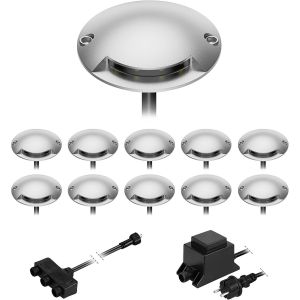 Lampe Led De Sol En Saillie Bunda, 1 Flamme, Pour L'extérieur, Carrossable, Blanc Chaud, Set De 11 Pièces[Amp748219] - Neuf