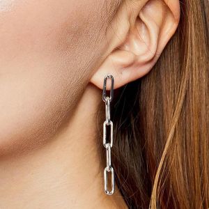 Kal-Boucles Oreilles Chaine Maillons Boucles Oreilles Chaine Trombones Boucles Oreilles Chaines Argentées Boucles Oreilles Chaines Punk Boucles Oreilles Chaines Dangle Stud Pour Femmes Et Filles - Neuf