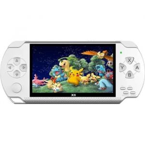 Console de jeu portable X6 - PSP - 8Gb - &Eacute;cran 4,3 pouces - Appareil photo - E-book - Blanc - Neuf