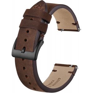 Bracelet De Montre En Cuir Vieilli, Bracelets De Rechange Pour Hommes, D&eacute;gagement Rapide, Largeur De Bande 18mm 20mm 22mm - Neuf