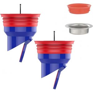 JEXNOVASHOP-2 Pi&egrave;ces Anti-Odeur Drain de Sol Douche, Siphon de Sol en Silicone, Anti-Refoulement de Drain de Plancher de Douche, Universel 50 Tubes 40 Tubes Noyau Anti-Odeur - Neuf