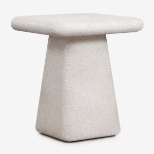 Table de chevet carr&eacute;e 45x45 cm en ciment Maelis - Neuf