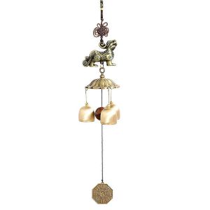 Pixiu Mascotte Pendentif Carillon Éolien En Métal,Cloche En Cuivre - Neuf