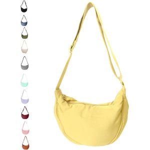 RFCBC-Sac à Croissants en Nylon Sac à Croissant pour Femmes Nylon Petit Sac Demi-lune en Velours Côtelé Sac Banane en Velours Côtelé - Neuf