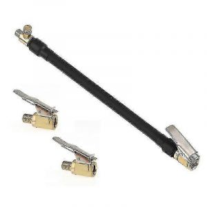 Kit D'extension De Valve 30 Cm Tuyau De Pompe De Gonflage Avec 2 Adaptateur De Valve De Voiture Pour Voiture V&eacute;lo Moto - Neuf