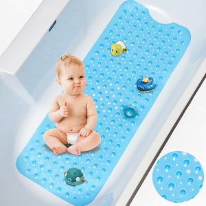 Tapis de bain antidérapant 101 x 40,5 cm avec ventouses puissantes, - Neuf