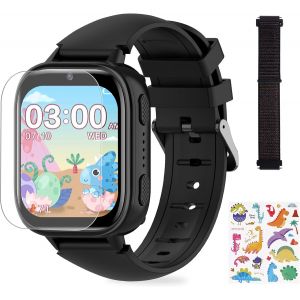 Montre Intelligente Multifonction Pour Enfants Avec Fonction D'appel, 31 Puzzles Et 15 Livres Audio A26 Noir - Neuf