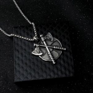 Collier Disque Avec Collier En Acier Inoxydable Pendentif Du Commerce Extérieur En Acier Titane Pour Hommes Et Femmes - Neuf