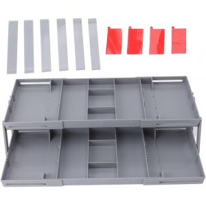 Organisateur De Tiroir Extensible,Plateau D'Organisation De Bureau Pliable &Agrave; Plusieurs Niveaux,Plateau De Rangement De Maquillage,Bo&icirc;te D'Organisation De Table Pour Bijoux (2 - Neuf