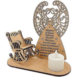 No&euml;l Dans Le Ciel Po&egrave;me Arbre Chaise Ber&ccedil;ante Bougie Proches M&eacute;morial Ornement De D&eacute;coration D'Arbre De No&euml;l - Neuf