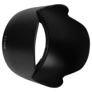 vhbw Pare-soleil remplacement pour Canon ET-60 II pour 58mm objectif - Cache noir, plastique, tulipe, 8,6 cm - Neuf
