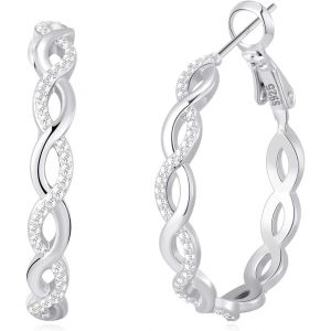 Kal-Boucles D'oreilles Cr&eacute;oles Argent Pour Femme Boucles D'oreilles Cr&eacute;oles En Argent L&eacute;ger Hypoallerg&eacute;nique Argent 925 Boucles D'oreilles Cr&eacute;oles 10/20mm - Neuf