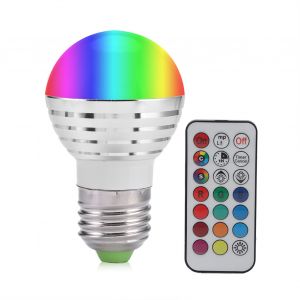 E27 3w Rgb Led Changement De Couleur Bougie Lampe Ampoule Kit De T&eacute;L&eacute;Commande - Neuf
