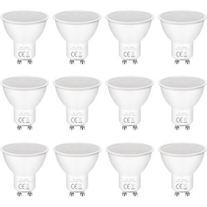 Lot De 12 Ampoules Led Gu10 5w Equivalent 50w, 6000k 400lm Ac 220-240v,Angle De Lumi&egrave;re 120&deg;Non Dimmable Sans Scintillement &Eacute;conomie Ampoule Gi10 Led Blanche Froide Pour Chambre Salon Cuisine Jardi - Neuf