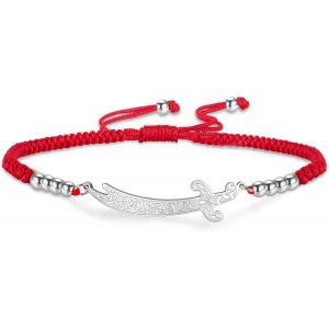 Eryi-Zulfiqar Bracelet Pour Homme Et Femme En Acier Inoxydable Imam Ali Épée Pendentif Islamique Arabe Corde Tressée Islam Bijoux Musulmans - Neuf