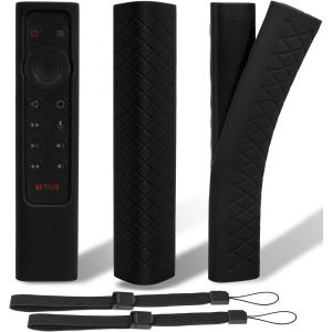 2 Pièces Étui De Protection À Distance Compatibles Avec Nvidia Shield Tv Pro/4K Hdr, Anti-Dérapant Antichoc Housse En Silicone Pour Télécommande Nvidia Shield Tv Pro/4K Hdr (Noir) - Neuf