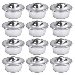 12 PCS Roulettes de transfert avec roulement à billes Roulettes à billes universelles en acier au carbone galvanisé monté sur unité Heavy Duty - Neuf
