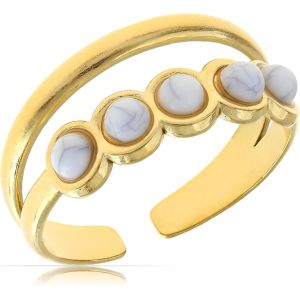 Kal-Bague Bohème Pour Femme En Acier Inoxydable Chirurgical - Réglable - Bijou Bohème - Étanche - Accessoire De Festival - Neuf