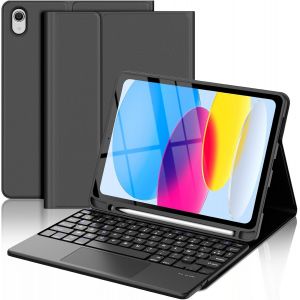 Clavier Pour Ipad A16 10/11 Ème Generation (10.9 Pouces 2022/11 Pouces A16 2025),Smart Touchpad Ipad 11 Clavier Azerty Fr Version Détachable Sans Fil, Noir[Z195] - Neuf