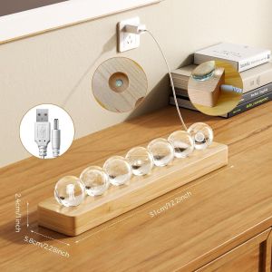 Boule De Cristal 3d Avec Socle Led - Veilleuse Plan&egrave;te Avec Plusieurs Couleurs De Lumi&egrave;re - Meilleur Cadeau D'anniversaire - D&eacute;coration D'int&eacute;rieur Pour Hommes, Enseignants, Gar&ccedil;ons, Enfants, Filles - Neuf