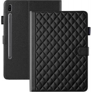 Coque Pour Samsung Galaxy Tab S6 10.5 Pouces 2019 Sm-T860/T865 Business Cuir Pu Tablet Étui Pour Galaxy Tab S6 Avec Fente Pour Carte Fonction Stand Noir - Neuf