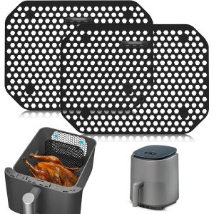 PATA-2 Pièces Accessoires air Fryer, 11.8cmX8.8cm Protections Anti-éclaboussures en Silicone, Anti Projection de Graisse Compatible Avec SL400EU Et SL300EU - Passe au lave-Vaisselle (Gris) - Neuf