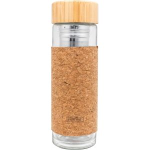 Fih 802 Filtre Isotherme 300 Ml Gr&acirc;ce &Agrave; Sa Double Paroi, Infuseur, Flacon, Tasse De Voyage, Th&eacute;i&egrave;re En Verre 0,30 L, Acero Inoxidable, Clair - Neuf