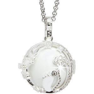 Angel Call With Perforated Cage With Feet And Inner Ball, With Steel Chain 110 Cm Long - Neuf