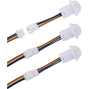 3 Pi&egrave;ces Commutateur de capteur Infrarouge PIR 110 V/220 V, Mini d&eacute;tecteur de Mouvement Infrarouge pour Installation int&eacute;rieure - Neuf
