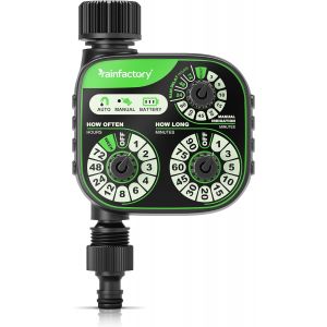 NouvelHorizonstore-programmateur d&iquest;arrosage - minuterie intuitive &agrave; 3 molettes pour arrosage Automatique & Manuel avec Retard de Pluie - &eacute;conomie d&iquest;Eau pour Jardin, pelouse, Balcon - Neuf