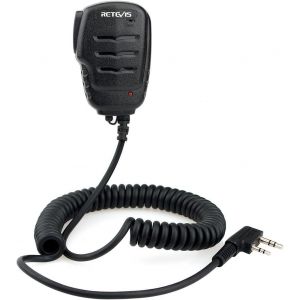 RS111 Talkie Walkie Haut-Parleur Microphone 2 Broches Compatible avec Talkie Walkie RT24 RT27 RT22 RT3S RT5 RT5R RT28 UV-5R BF-888S Kenwood WOUXUN TYT (1 pcs) - Neuf