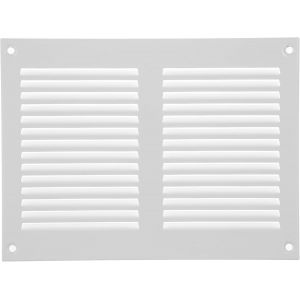 Grille d'aération blanche de 200 mm x 150 mm - Grilles d'air à retour en acier - pour plafond et paroi latérale - HVAC - avec écran de protection contre les insectes - Neuf