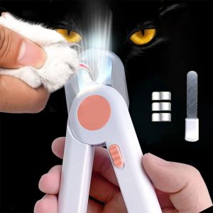 Coupe-Ongles Avec Lumière Led Pour Chiens Et Chats, Avec Lime À Ongles Et Protection Anti-Éclaboussures, Pour Animaux De Petite Et Moyenne Taille. - Neuf