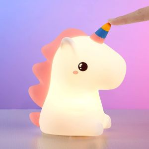 Pack De Veilleuses Licorne Pour Enfants, 16 Couleurs, Veilleuse Pour Bébé, Lampe Licorne Portable Pour Chambre D'enfant, Veilleuses Pour Chambre D'enfant, Cadeaux Licornes Pour Filles - Neuf