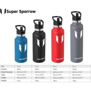 Gourde Isotherme - Bouteille Isotherme - 350ml, 500ml, 750ml, 1l- Gourde Sport Étanche Avec Couvercle À Paille - Gourde Enfant Sans Bpa, Pour Bureau, Maison - Neuf