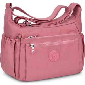 TZF-Sac Bandouli&egrave;re Femme Grand, Sac &agrave; Main Bandouli&egrave;re Nylon Imperm&eacute;able avec Bandouli&egrave;re R&eacute;glable Multi Poches Sacoche &agrave; Bandouli&egrave;re Femme pour Voyages Usage Quotidien Travail - Neuf