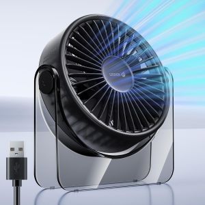 KALANKA-Petit ventilateur de bureau USB silencieux ¿ 3 vitesses réglables ¿ Mini mais puissant fonctionnement ultra silencieux pour la maison, l'extérieur, la chambre à coucher, la table de chevet, l - Neuf