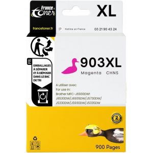 903XL - Cartouche d'encre Compatible avec HP 903XL - Magenta Taille XL - pour OFFICEJET 6950-6950- 6951-6951 All in One - HP OFFICEJET Pro 6860-6860 All in One - Neuf