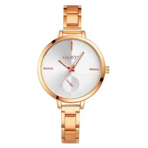 Gaiety Femmes &Eacute;l&eacute;gant Simple Cadran Fin Alliage Bracelet Quartz Montre Analogique Montre-Bracelet (Or Rose) - Neuf