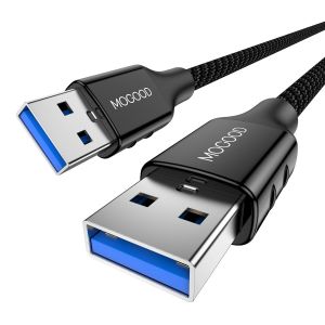 JGD-C&acirc;ble USB 3.0 (1 m) - C&acirc;ble Super Speed A m&acirc;le vers fiche A m&acirc;le - Taux de transfert jusqu'&agrave; 5 Gbit/s - Compatible avec HDD, DVD, imprimantes, appareils photo, bo&icirc;tiers de disque dur - Neuf