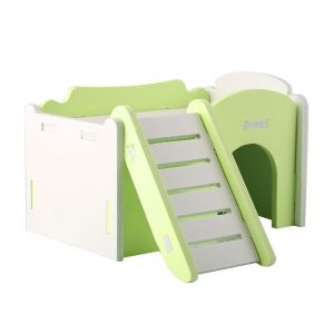 Hjlian Maison Pour Hamster Double Couche, Jolie Maison De Couchage En Bois Avec Escaliers, Verte - Neuf