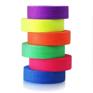 ChenQuanSarl-Lot De 6 Rubans Adhésifs Fluorescents Réactifs À La Lumière Noire Uv - 1,5 Cm X 4,5 M Par Rouleau - Ruban Adhésif Décoratif Pour Fête - 6 Couleurs - Neuf
