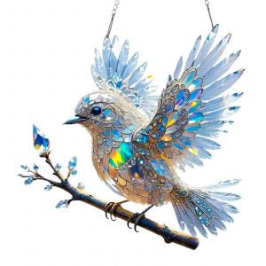 Couleur Acrylique Oiseaux Sur La Branche Suncatchers Colibri Fen&ecirc;tre Panneau Accroch&eacute; Des D&eacute;corations D'oiseaux D'ornements Amoureux Des Oiseaux Cadeau Pour La Fen&ecirc;tre Panneau De Direction - Neuf