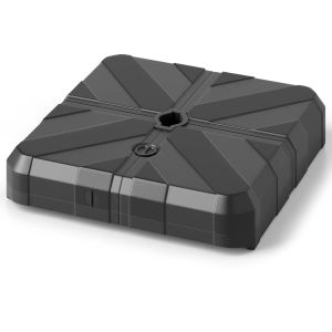 Base De Parasol Remplissable 67 X 67 X 13 Cm Grande Capacit&eacute; 80 Kg Antid&eacute;rapante En Hdpe Noir Helloshop26 20_0010642 - Neuf